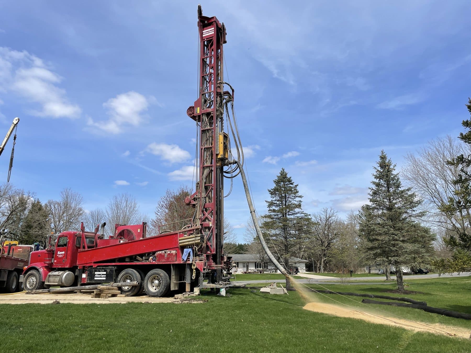 Drill rig at work